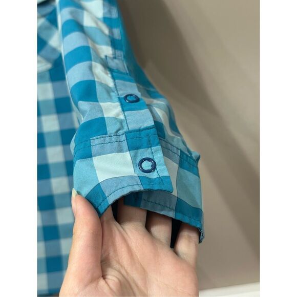 NRS Long-Sleeve Guide Checkered Silkweight Lightweight Button Up Shirt Women's L - Picture 4 of 12